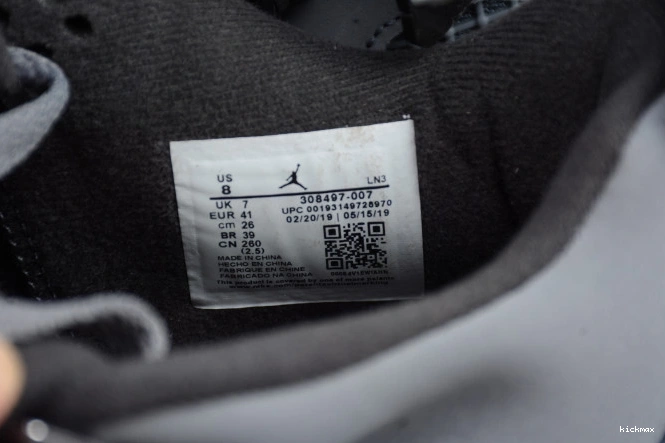 Rep MAX Cool (2019) 4 Retro Air Jordan Grey 308497-007 0709
